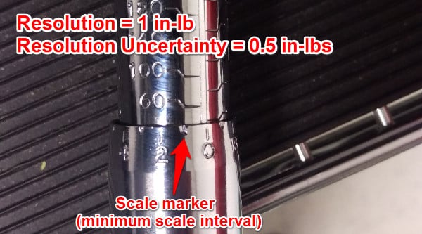 resolution uncertainty torque wrench نحوه محاسبه عدم قطعیت تفکیک پذیری برای تجهیزات متفاوت
