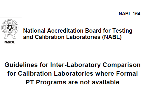 NABL 164 راهنمای انجام مقایسات بین آزمایشگاهی در آزمایشگاه‌های کالیبراسیون مطابق با NABL 164