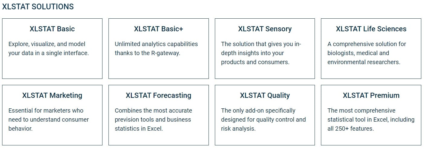 قابلیت‌های نرم افزار xlstat‌ برای صحه گذاری روش های آزمون